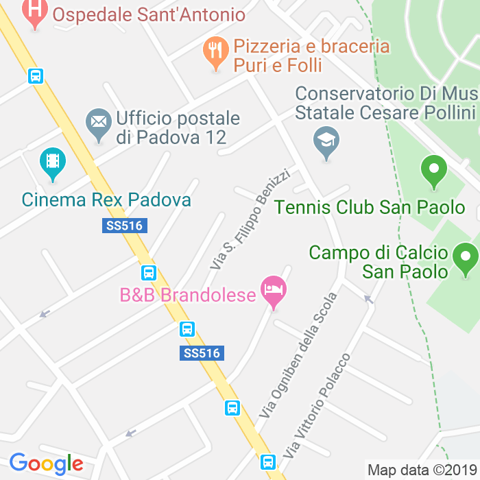 CAP di Via San Filippo Benizzi a Padova