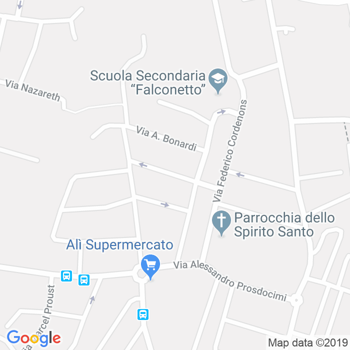 CAP di Via Antonio Bonardi a Padova