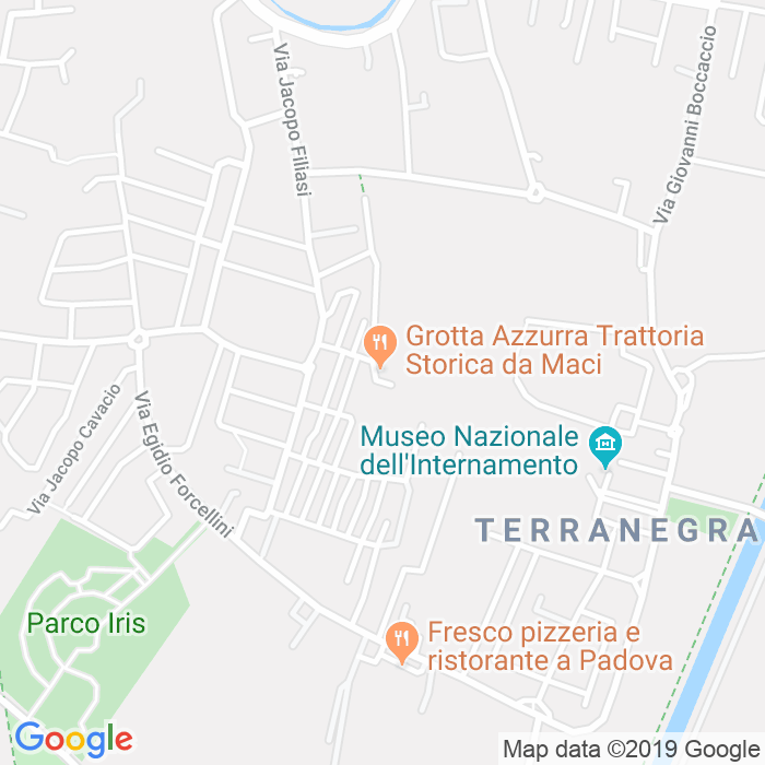 CAP di Via Bartolomeo Colleoni a Padova