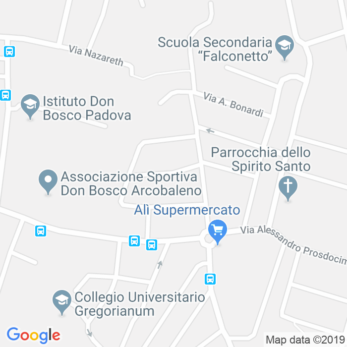 CAP di Via Carlo De Brosses a Padova