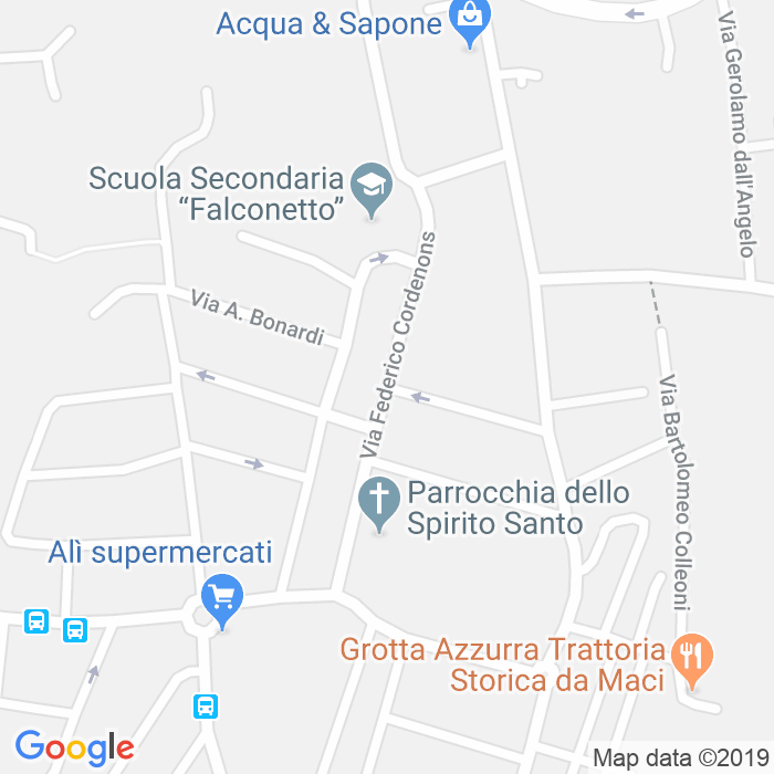 CAP di Via Federico Cordenons a Padova