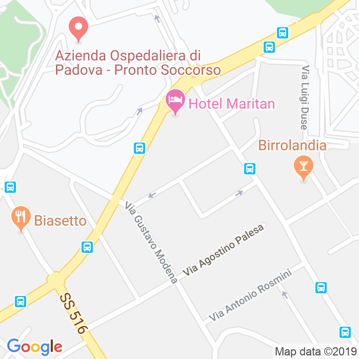 CAP di Via Francesco Augusto Bon a Padova