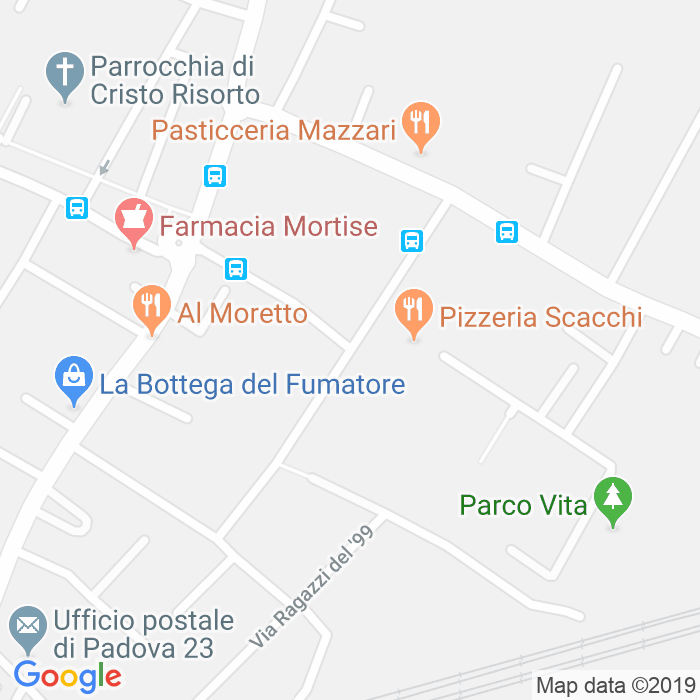 CAP di Via Astorre Lanari a Padova