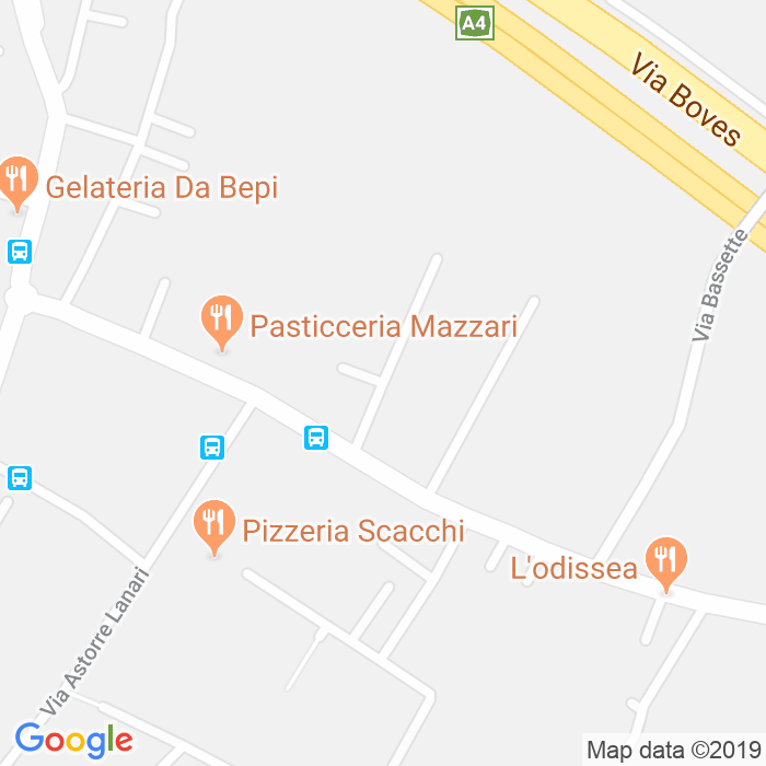 CAP di Via Flavio Baracchini a Padova