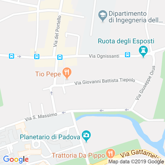 CAP di Via Giovanni Battista Tiepolo a Padova