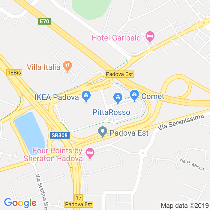CAP di Via Sergio Fraccalanza a Padova