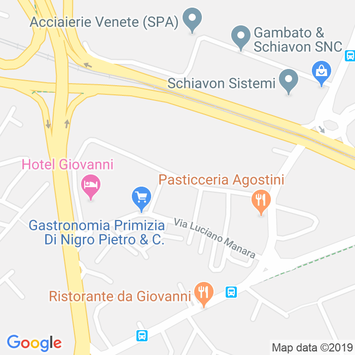 CAP di Via Terenzio Mamiani a Padova