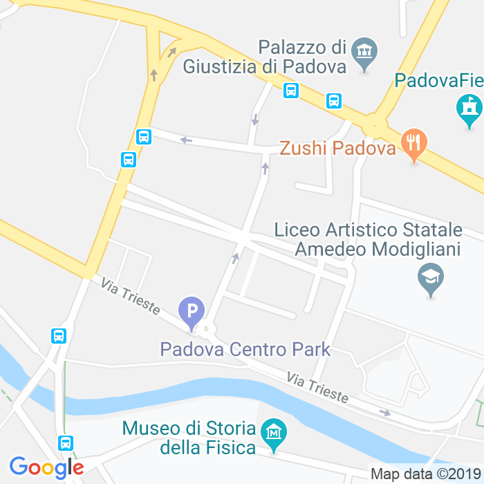CAP di Via Giovanni Berchet a Padova