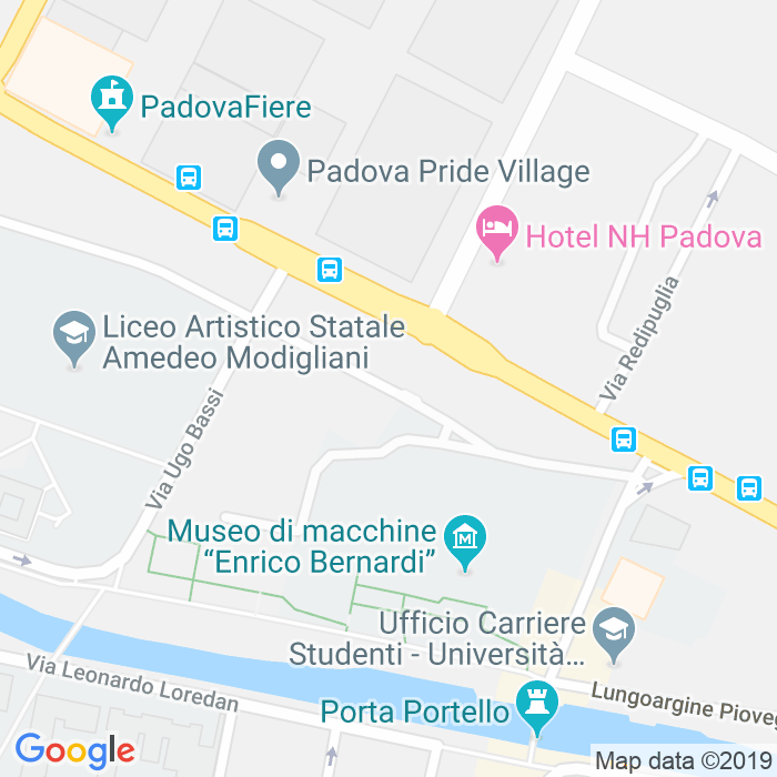 CAP di Via Ugo Bassi a Padova