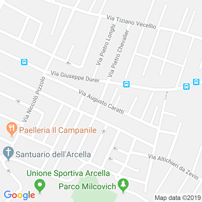 CAP di Via Augusto Caratti a Padova