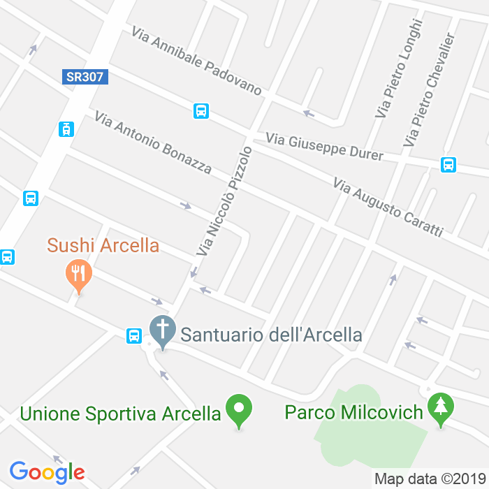 CAP di Via Giuseppe Rizzoli a Padova