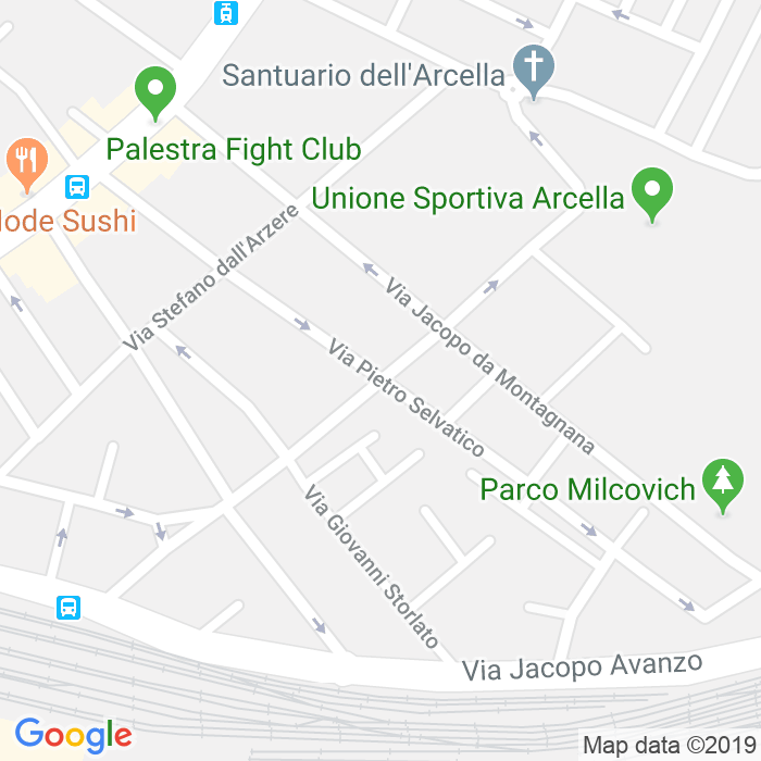 CAP di Via Giusto De'Menabuoi a Padova