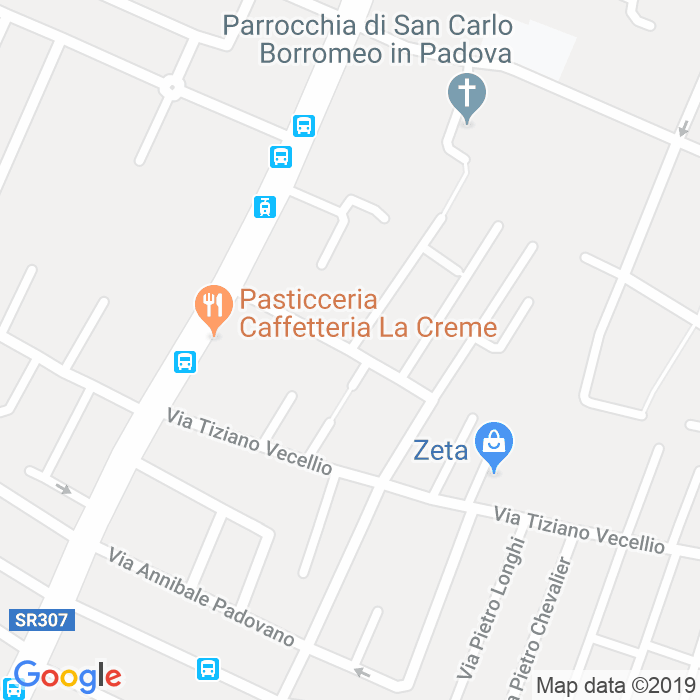 CAP di Via Paolo Caliari a Padova