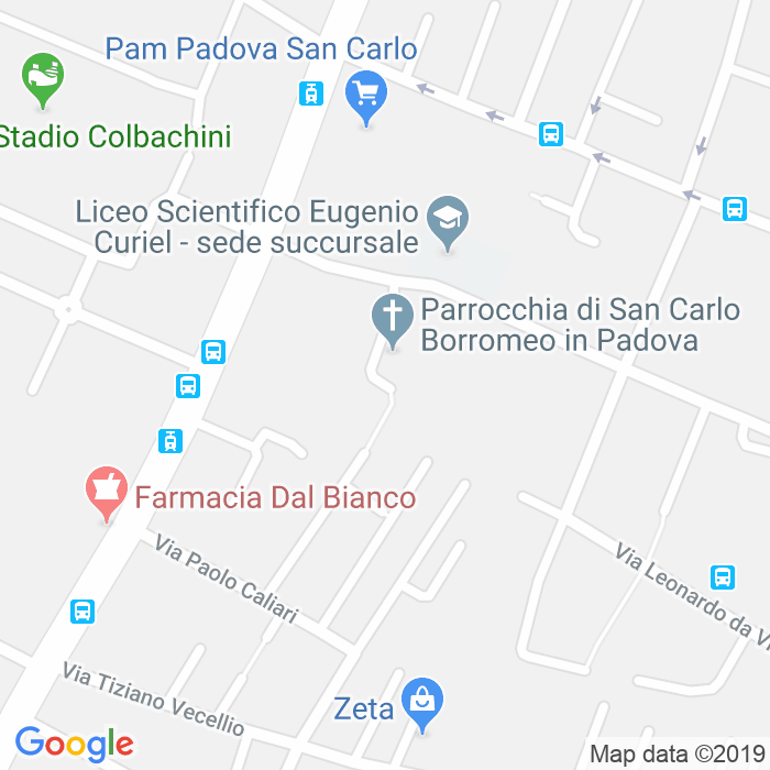 CAP di Via Pietro Giovanni Guarnieri a Padova