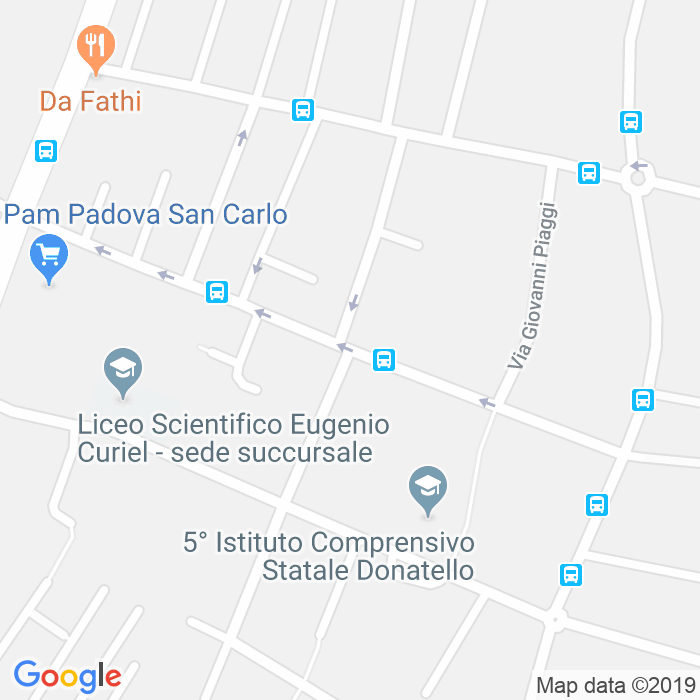 CAP di Via Nicolo'Paganini a Padova