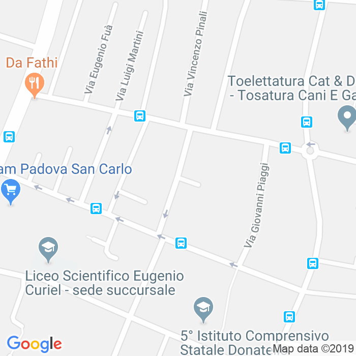 CAP di Via Santa Francesca Saverio Cabrini a Padova