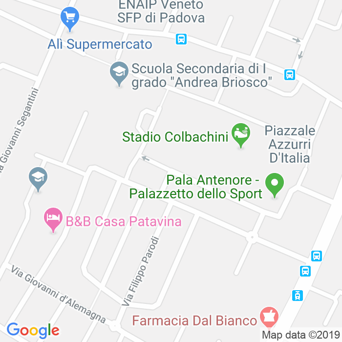 CAP di Via Antonio Penello a Padova