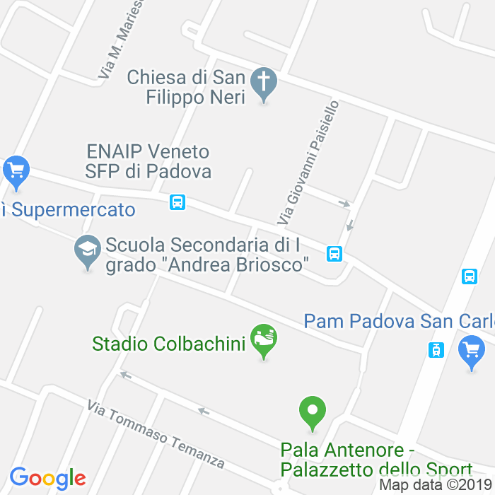 CAP di Via Bernardino Luini a Padova
