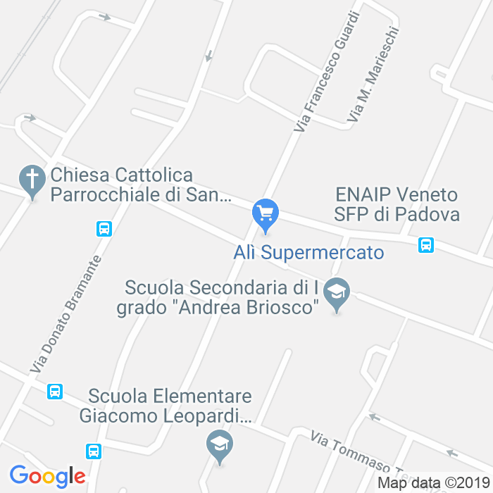CAP di Via Gerolamo Induno a Padova