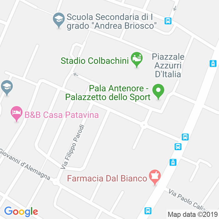 CAP di Via Tommaso Temanza a Padova