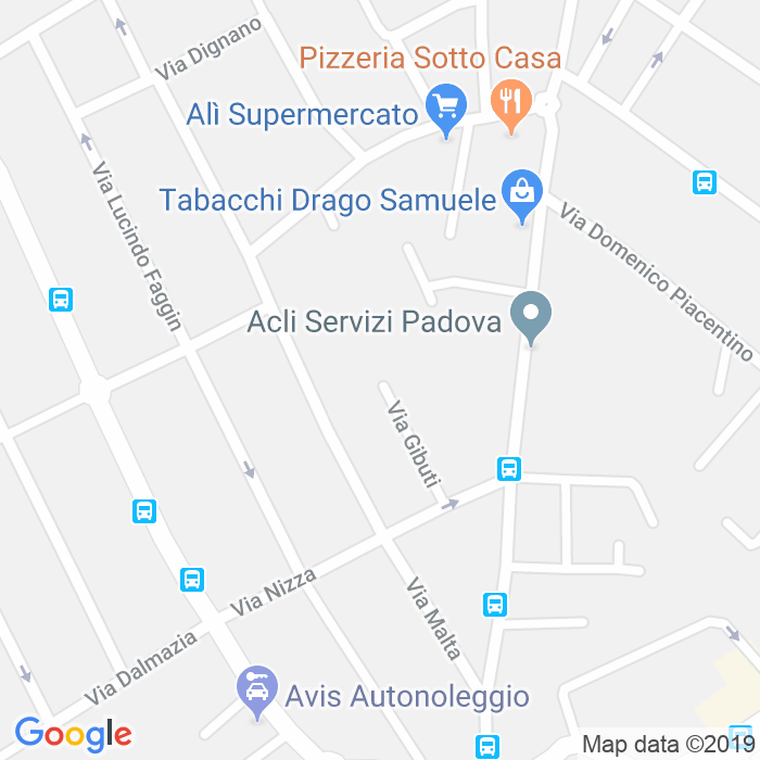 CAP di Via Gibuti a Padova