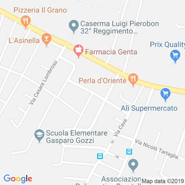 CAP di Via Amedeo Avogadro a Padova