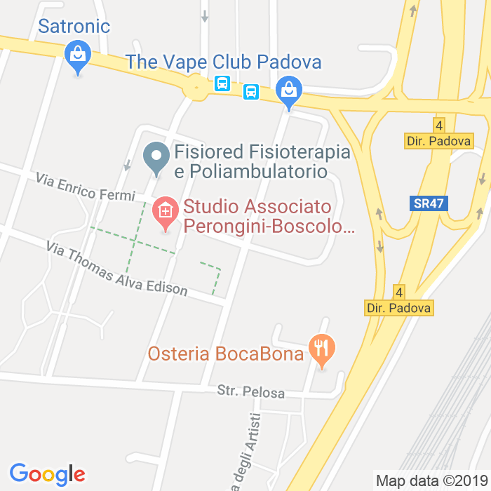 CAP di Via Antonio Pacinotti a Padova
