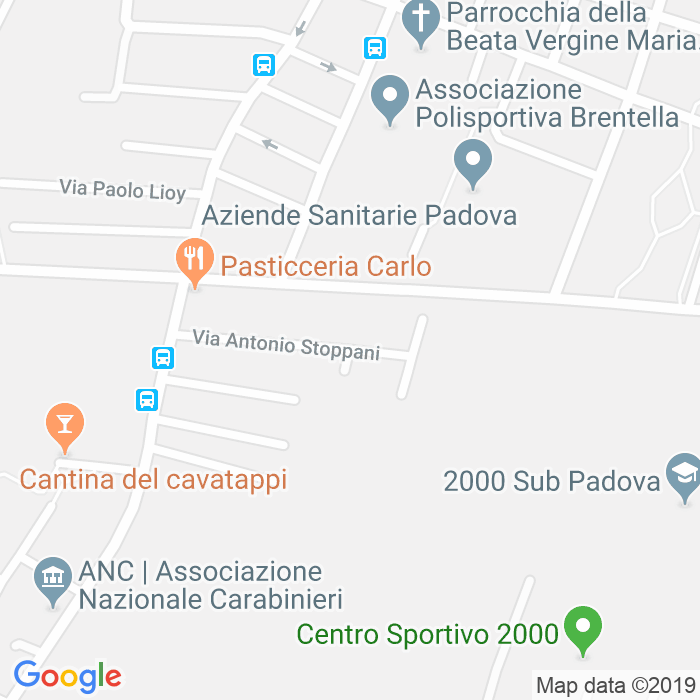 CAP di Via Antonio Stoppani a Padova