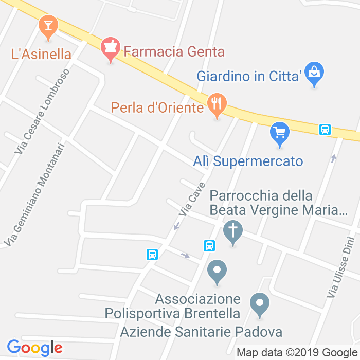 CAP di Via Eugenio Barsanti a Padova