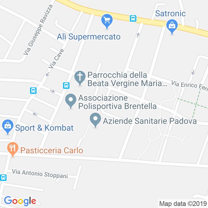 CAP di Via Giorgio Dal Piaz a Padova