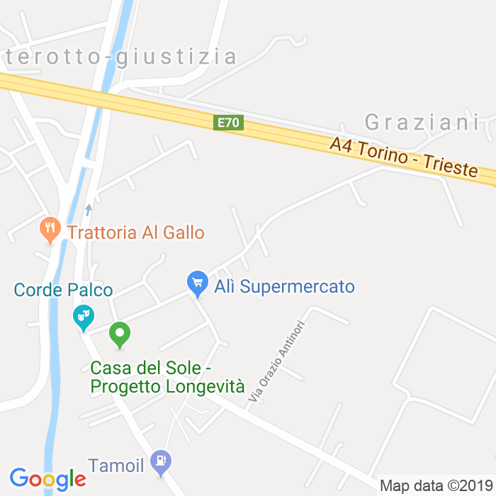 CAP di Via Giovanbattista Pasinato a Padova