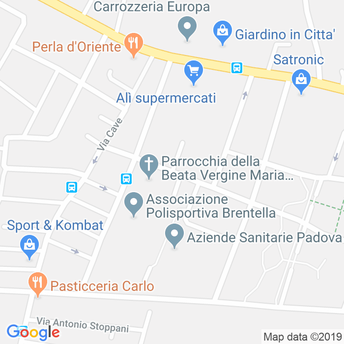 CAP di Via Nicolo'Tartaglia a Padova