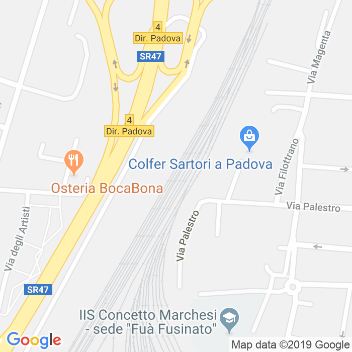 CAP di Via Stazione Campo Di Marte a Padova
