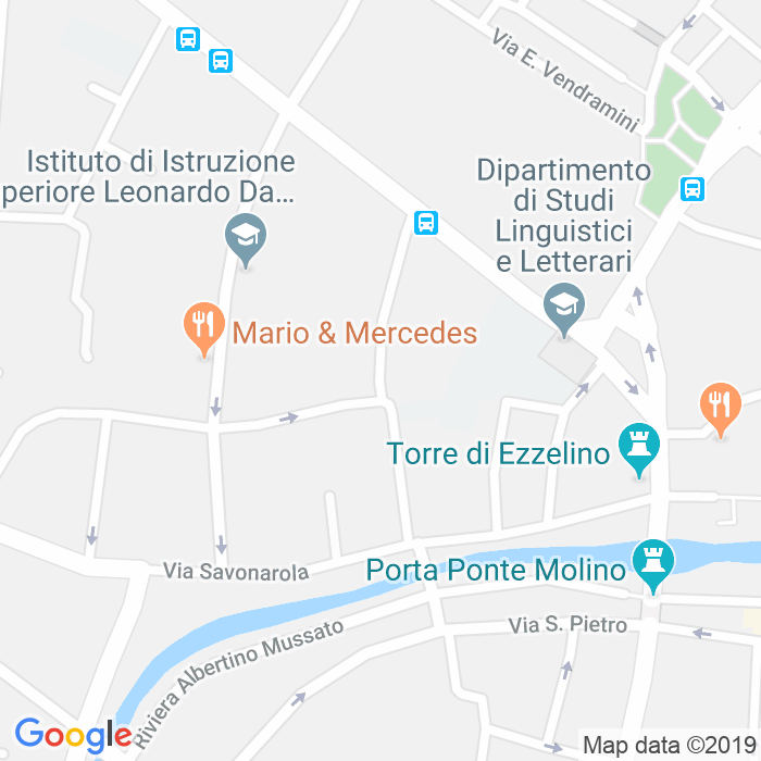 CAP di Via Bartolomeo Cristofori a Padova