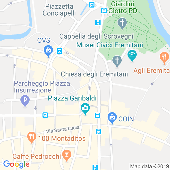 CAP di Via Giovanni Cittadella a Padova