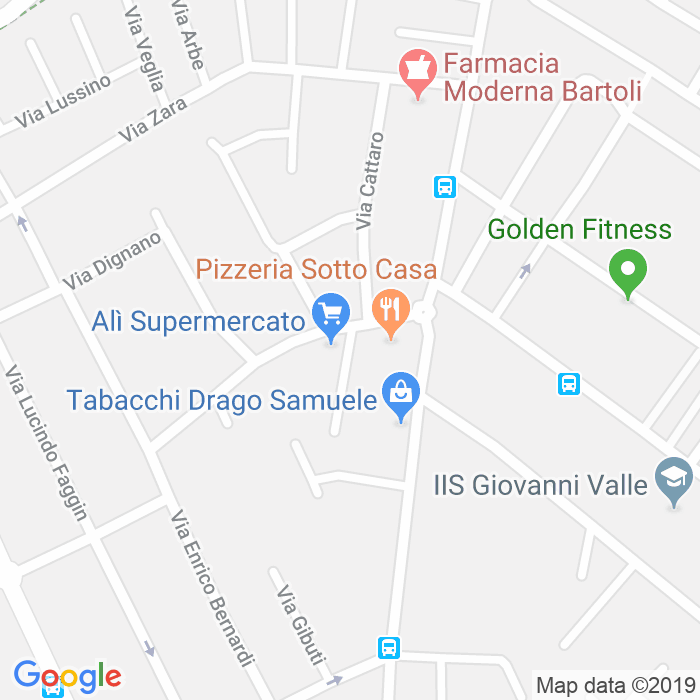 CAP di Via Giannantonio Rizzi Zannoni a Padova