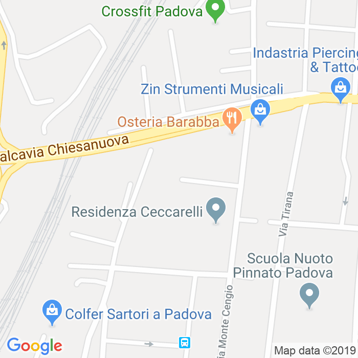CAP di Via Monte Vodice a Padova