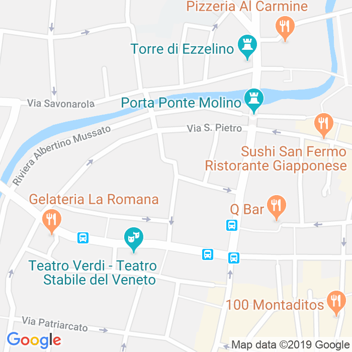CAP di Via Rolando Da Piazzola a Padova