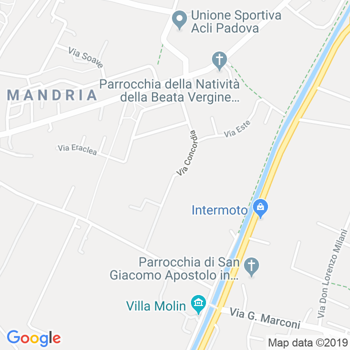 CAP di Via Concordia a Padova