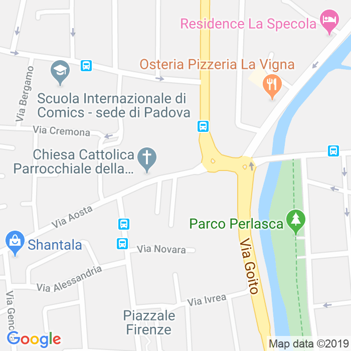 CAP di Via Vercelli a Padova