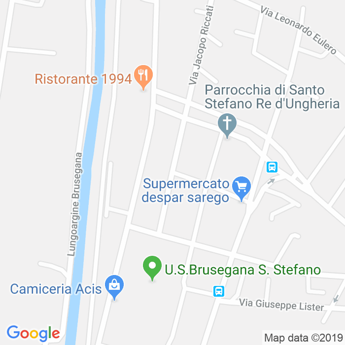 CAP di Via Giovanni Antonio Magini a Padova