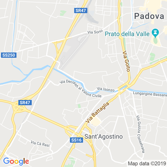 CAP di Via Isonzo a Padova