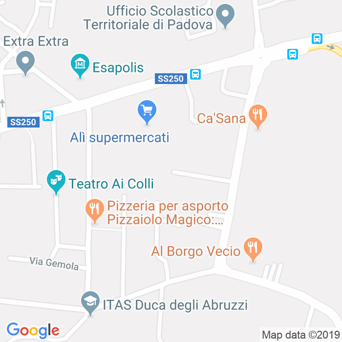 CAP di Via Valsanzibio a Padova