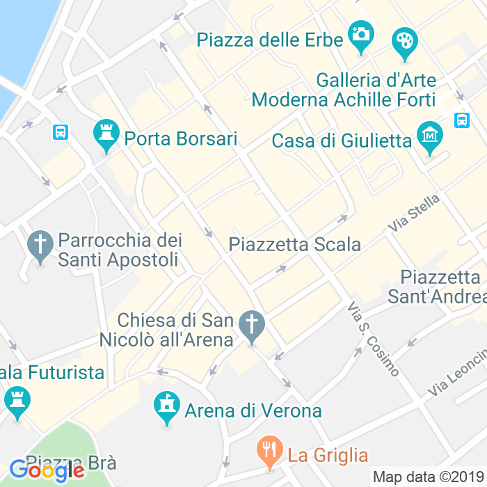 CAP di Via Giuseppe Mazzini a Verona