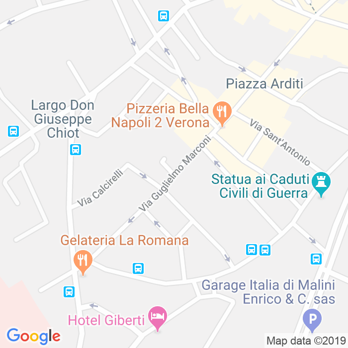 CAP di Via Guglielmo Marconi a Verona