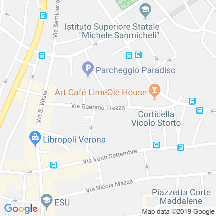 CAP di Via Gaetano Trezza a Verona