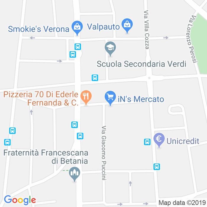 CAP di Via Amilcare Ponchielli a Verona