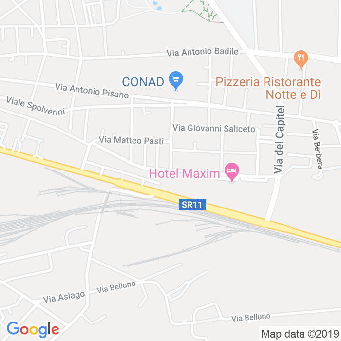 CAP di Via Carlo Belviglieri a Verona