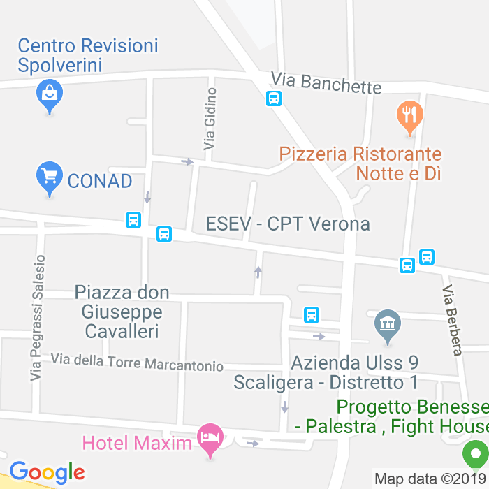 CAP di Via Giovanni Verardo Zeviani a Verona