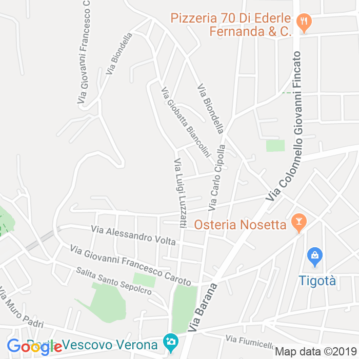 CAP di Via Luigi Luzzatti a Verona